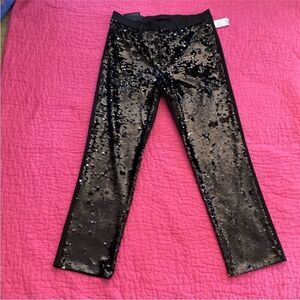 NWT J brand sequin front photo ready black jeans, size 28